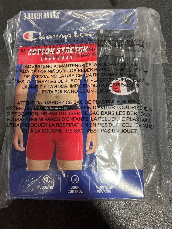 Photo 1 of Champion Men's Cotton Stretch Boxer Brief CANBBG size L

