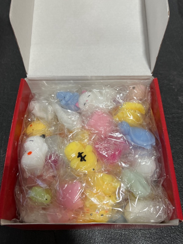 Photo 2 of 60Pcs Mochi Squishy Toys, Cute Animals, Assorted Colors, for Kids Boys Girls Party Favors Birthday Gifts 60 Pcs