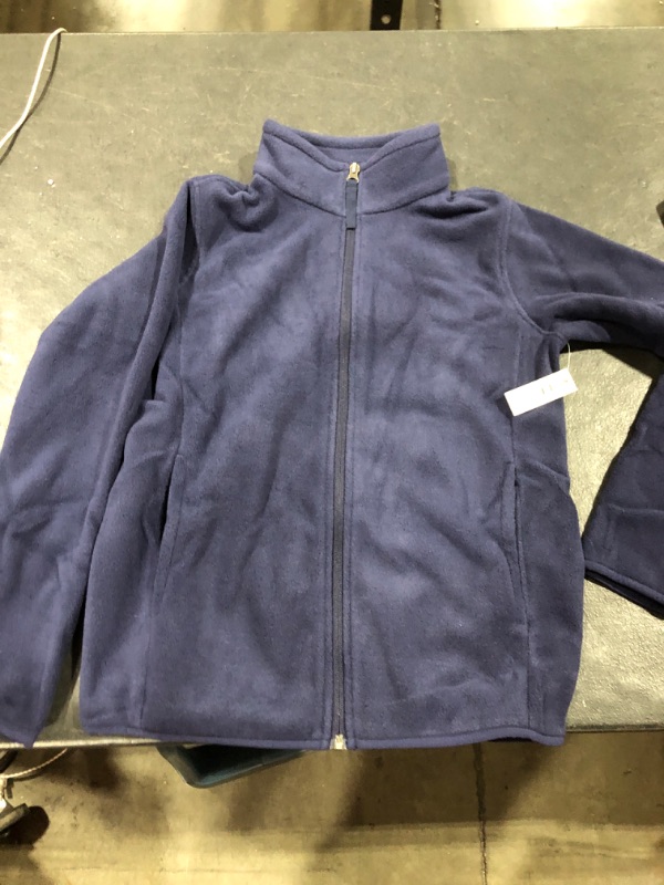 Photo 2 of Amazon Essentials Boys and Toddlers' Polar Fleece Full-Zip Mock Jacket Polyester Navy/Blue. Size Large