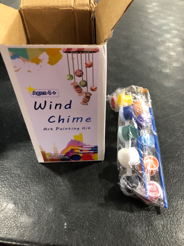 Photo 2 of 2 Pack DIY Wind Chime Kits - Kids Art Projects Kits- Arts & Crafts for Kids- Paint Wind Powered Musical Chime DIY Gift for Kids, Great Gifts for Birthdy Back to School, Ages 4-6 6-8 8-12