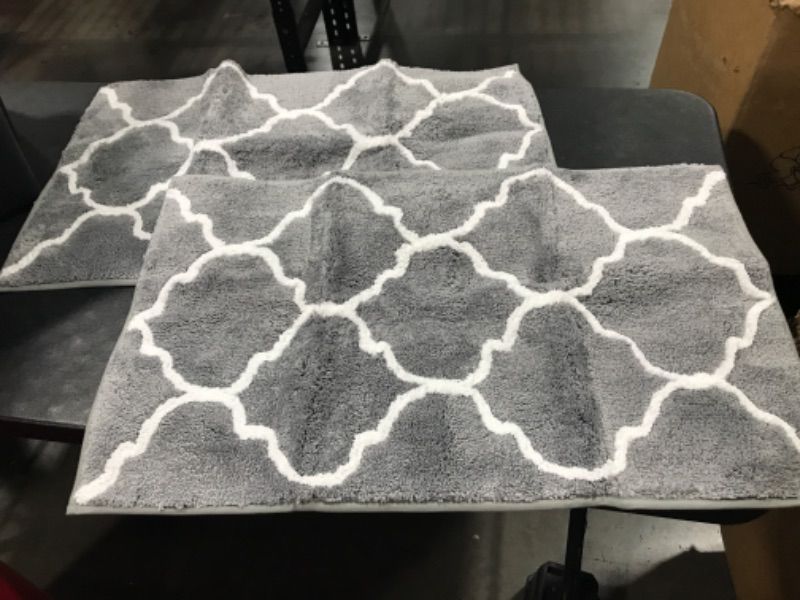 Photo 1 of 2 GREY BATHROOM RUGS 21" X 34"