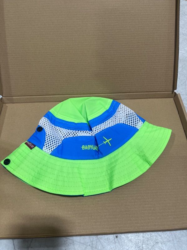 Photo 2 of Baby Sun Hat Toddler Sun Hat Kids Breathable Bucket Sun Protection Hat | Adjustable, Stay-on Chin-Strap, Summer Play 
6-12M 