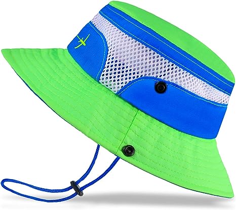 Photo 1 of Baby Sun Hat Toddler Sun Hat Kids Breathable Bucket Sun Protection Hat | Adjustable, Stay-on Chin-Strap, Summer Play 6-12M