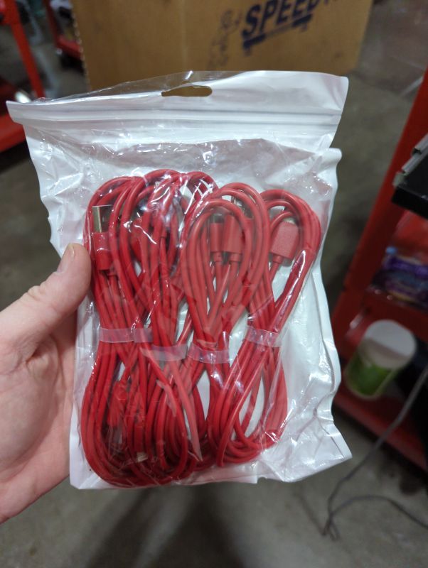 Photo 1 of 5pk red iPhone cables