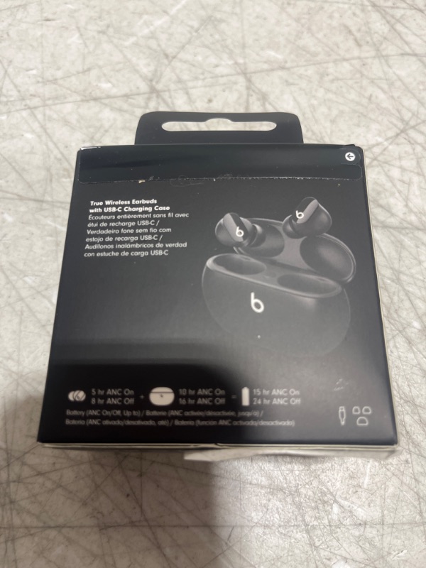 Photo 3 of Beats Studio Buds True Wireless Noise Cancelling Earbuds Compatible with Apple & Android, Built-in Microphone, IPX4 Rating, Sweat Resistant Earphones, Class 1 Bluetooth Headphones - Black - FACTORY SEALED - 