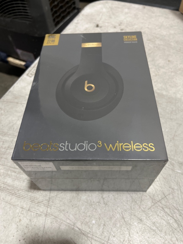 Photo 2 of Beats Studio3 Wireless Noise Cancelling On-Ear Headphones - Apple W1 Headphone Chip, Class 1 Bluetooth, Active Noise Cancelling, 22 Hours of Listening Time - Midnight Black- FACTORY SEALED - 
