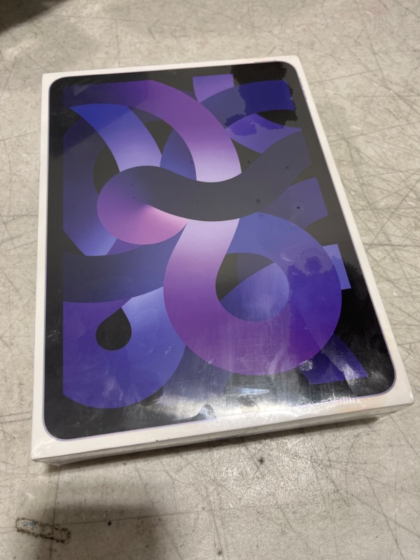 Photo 1 of Apple iPad Air (5th Generation): with M1 chip, 10.9-inch Liquid Retina Display, 256GB, Wi-Fi 6, 12MP front/12MP Back Camera, Touch ID, All-Day Battery Life – Purple - FACTORY SEALED - 
