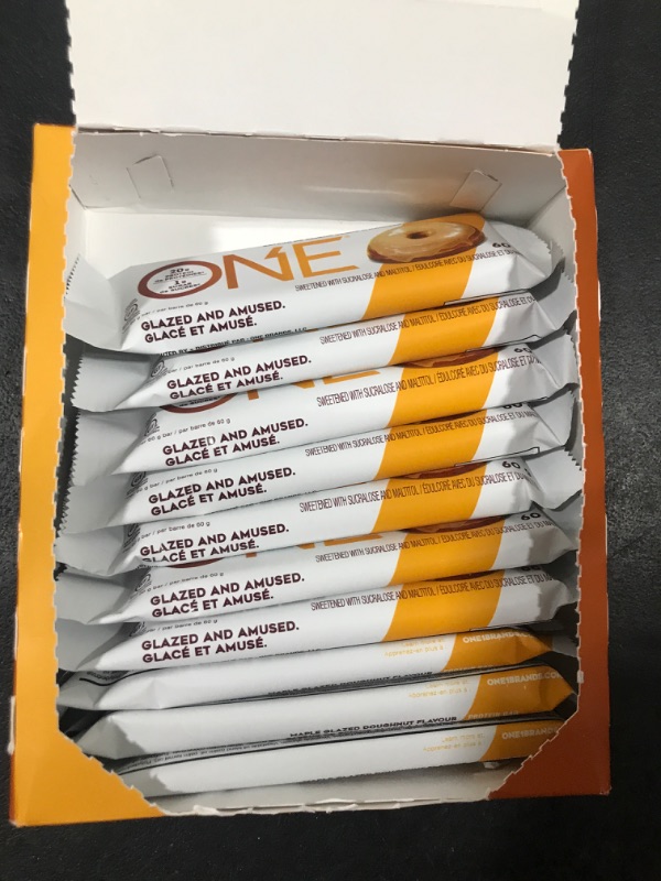 Photo 2 of 
ONE Protein Bars, Maple Glazed Doughnut, Gluten-Free Protein Bar with 20g Protein and only 1g Sugar, Snacking for High Protein Diets, 2.12 Ounce (10Pack)