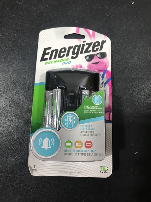 Photo 2 of Energizer Rechargeable AA and AAA Battery Charger (Recharge Pro) with 4 AA NiMH Rechargeable Batteries, Auto-Safety Feature, Over-Charge Protection