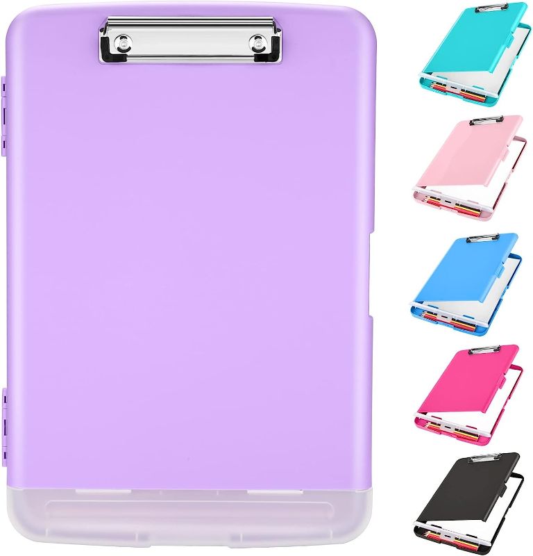 Photo 1 of 
Sooez Clipboards With Storage, High Capacity Clip Boards 8.5x11 With Pen Holder LIGHT PURPLE
