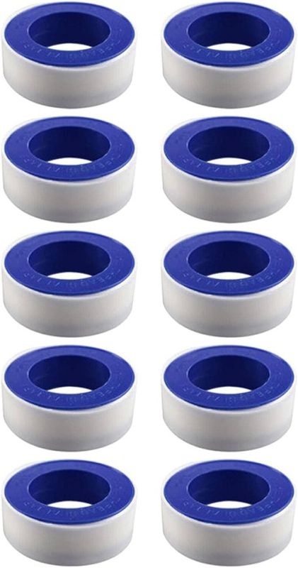 Photo 1 of 
Thread Seal Tape for Plumbers PTFE Pipe Sealant Tape 5 Rolls Teflon Tape for Shower Head Water Pipe 394In Long 5 Or 10pcs