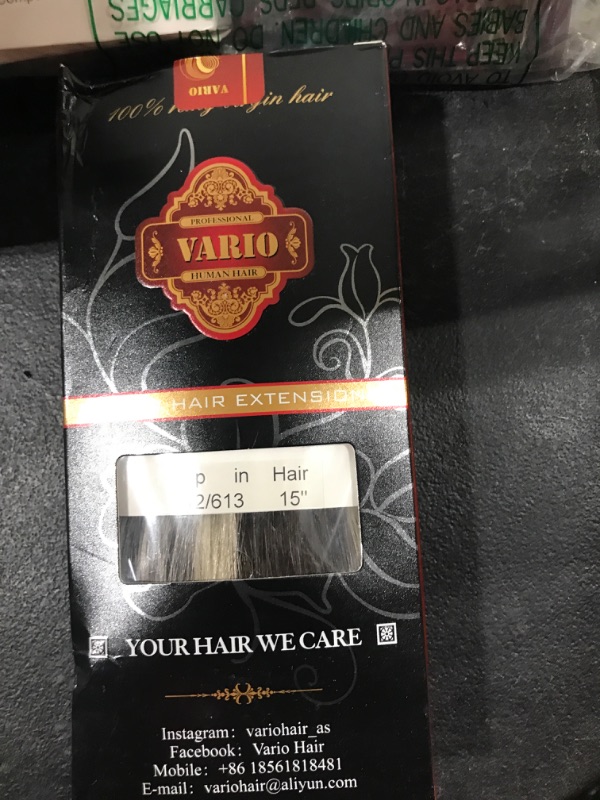 Photo 2 of 
VARIO Hair Clip in Human Hair Extensions Balayage Hair, Dark Brown to Blonde Highlights 70g