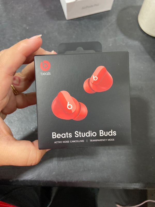 Photo 3 of  FACTORY SEALED Beats Studio Buds - True Wireless Noise Cancelling Earbuds - Compatible with Apple & Android, Built-in Microphone, IPX4 Rating, Sweat Resistant Earphones, Class 1 Bluetooth Headphones Red