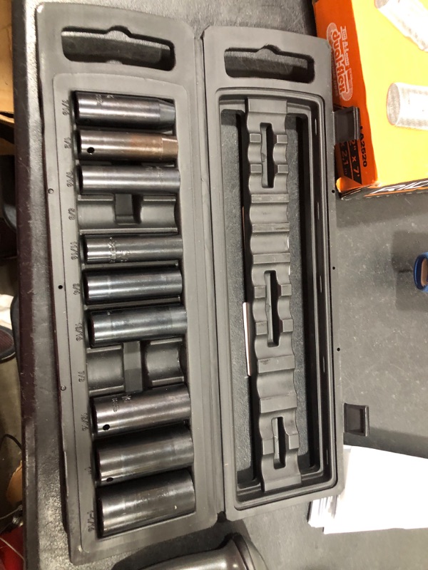 Photo 2 of 1/2 in. Drive Impact Socket Set, SAE in Blow Molded Case (11-Piece)