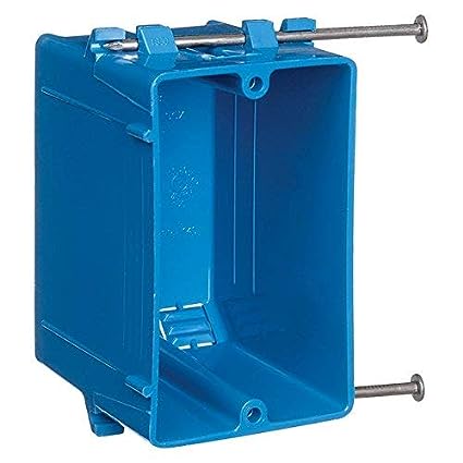 Photo 1 of 18 cu. in. 1-Gang Zip Box Non-Metallic Switch and Outlet Box - Blue (Case of 100)
