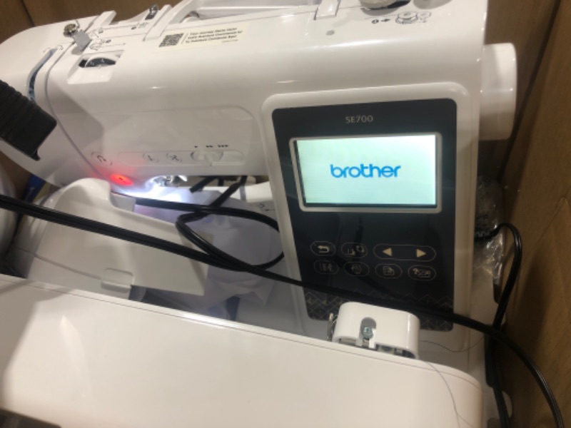 Photo 5 of Brother SE700 Sewing and Embroidery Machine, Wireless LAN Connected, 135 Built-in Designs, 103 Built-in Stitches, Computerized, 4" x 4" Hoop Area, 3.7" Touchscreen Display, 8 Included Feet