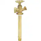 Photo 1 of 1/2 in. MIP and 1/2 in. SWT x 3/4 in. MHT x 10 in. Brass Anti-Siphon Frost Free Sillcock Valve