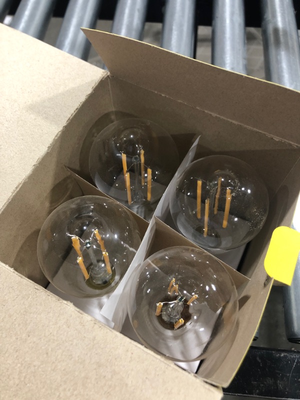 Photo 1 of 100-Watt Equivalent ST19 Dimmable Straight Filament Clear Glass Vintage Edison LED Light Bulb, Bright White (4-Pack)