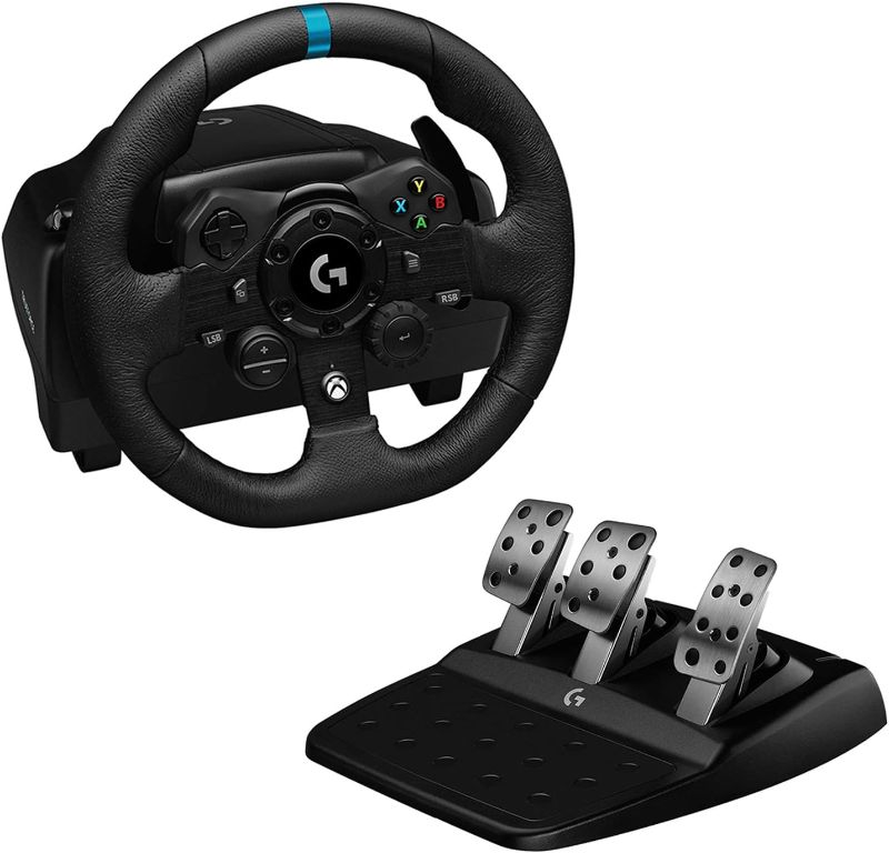 Photo 1 of Logitech G923 Racing Wheel and Pedals for Xbox X|S, Xbox One and PC featuring TRUEFORCE up to 1000 Hz Force Feedback