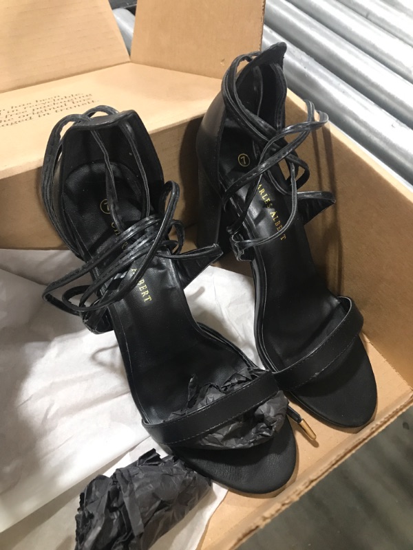 Photo 2 of Charles Albert Women’s Criss-Cross Strappy Gladiator Dressy Lace Up High Heel (Size 7)