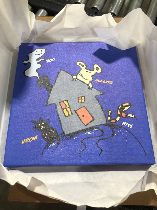 Photo 1 of "Halloween House" Artwork by Carla Martell, 14 by 14-Inch 