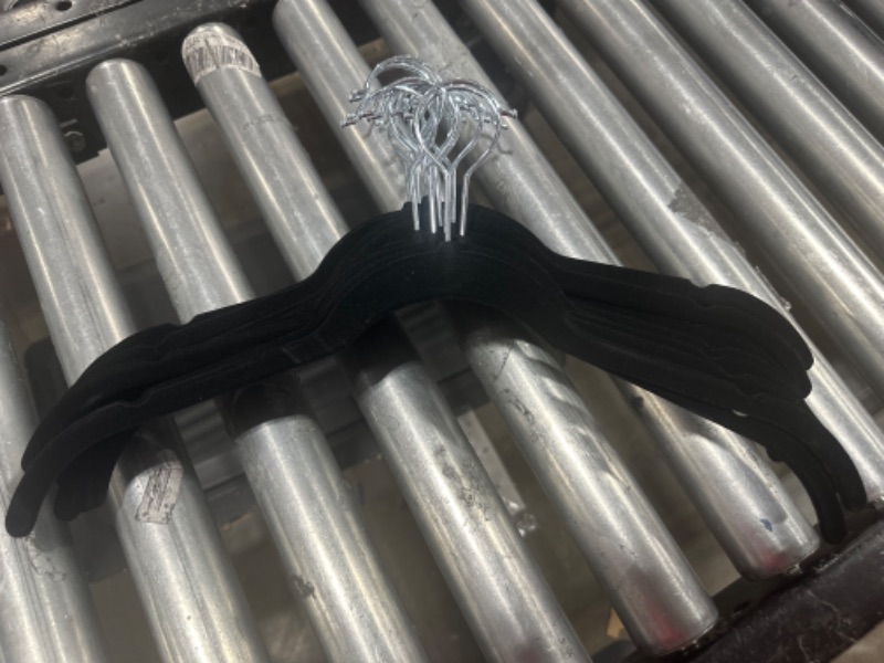 Photo 1 of 15 COUNT BLACK/METAL HANGERS NON SLIP 