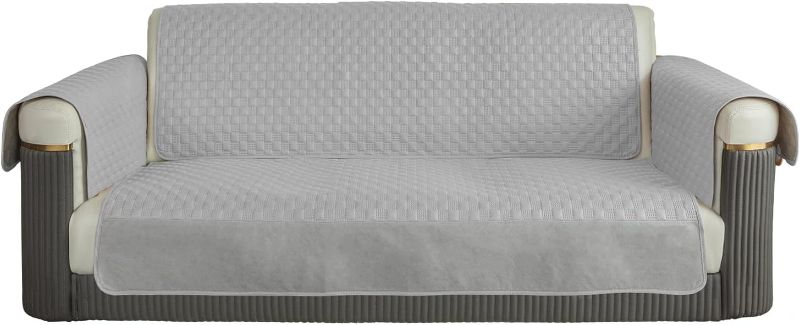 Photo 1 of  Sofa Cover Water Resistant Quilted Corner Sectional Couch Covers L Shape Sofa Slipcovers Living Room Anti Slip Pet Dog Furniture Protector 68 x 39 Inch Light Gray (Sold by Piece/Not All Set)