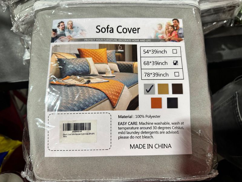 Photo 2 of  Sofa Cover Water Resistant Quilted Corner Sectional Couch Covers L Shape Sofa Slipcovers Living Room Anti Slip Pet Dog Furniture Protector 68 x 39 Inch Light Gray (Sold by Piece/Not All Set)