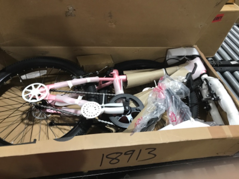 Photo 2 of *FOR PARTS ONLY* Hiland 20 Inch Kids Mountain Bike for Boys, Girls, Single Speed Kids Bicycles with Dual Handbrakes and Kickstand, Multiple Colors pink 20 Inch-Wheels with 1-Speed