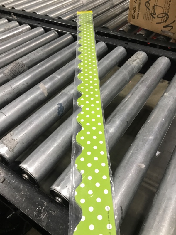 Photo 1 of Teacher Created Resources Mini Polka Dots Border Trim, Lime (4669)