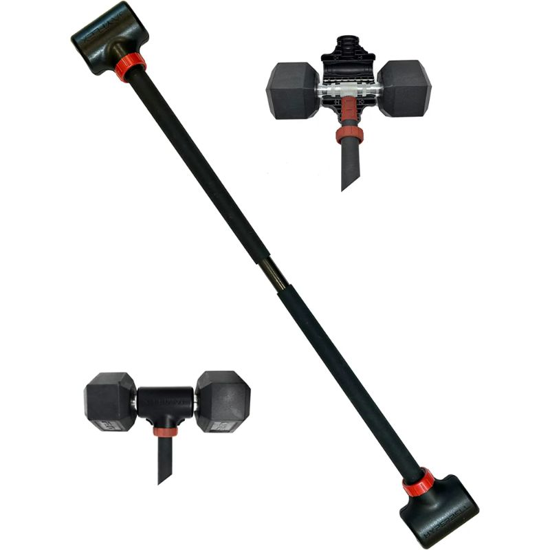 Photo 1 of Hyperbell Bar - Convert Dumbbells into a Full Barbell Set - Adjustable Dumbbell to Barbell Converter for Weight Lifting Home Workouts - 200 lb Capacity Weight Bar for Lifting
