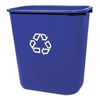 Photo 1 of  WB0084 Recycle Wastebasket, 28 Qt - 1 Pack 28 Qt - 1 Pack Blue