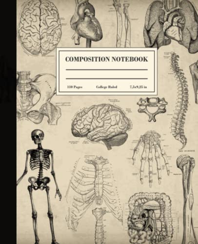 Photo 1 of 2 pack Composition Notebook College Ruled: Vintage Anatomy Illustration