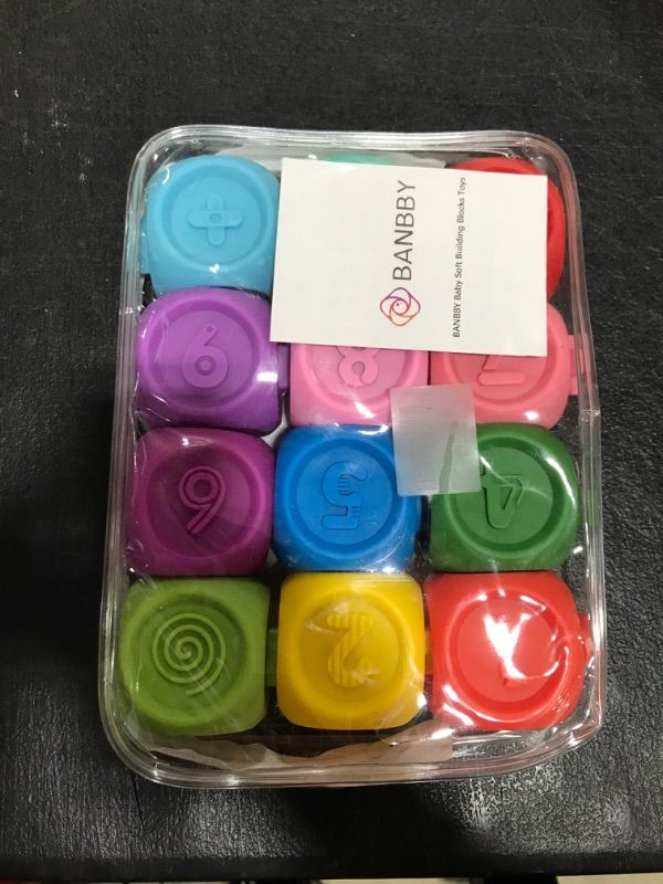Photo 1 of 12pcs Soft Building Blocks Set Sorting Stacking Toys, 6 Months and Up