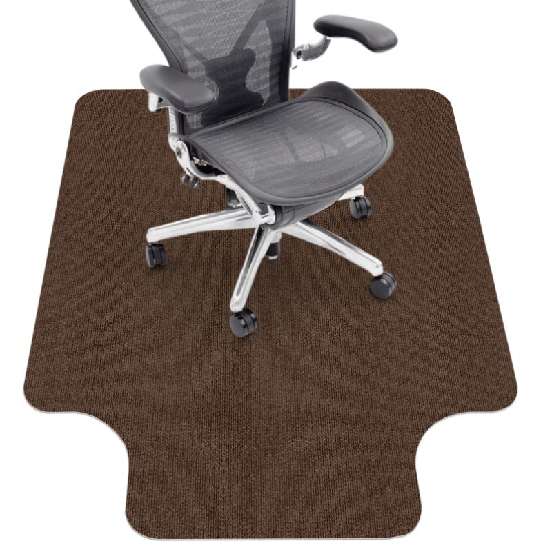 Photo 1 of Sycoodeal Office Chair Mat,Hardwood Floor Rolling Chair Mat, Coffee(48" x 36" // 1 Pack)