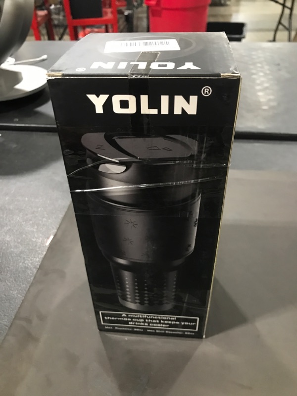 Photo 2 of Yolin Tumbler with Instant Chiller, Iced Coffee Maker Tumbler Stainless Steel Vacuum Insulated, Detachable and Reusable, 30 Oz (Black, 1Tumbler+1Chiller) Black 2 Piece Set