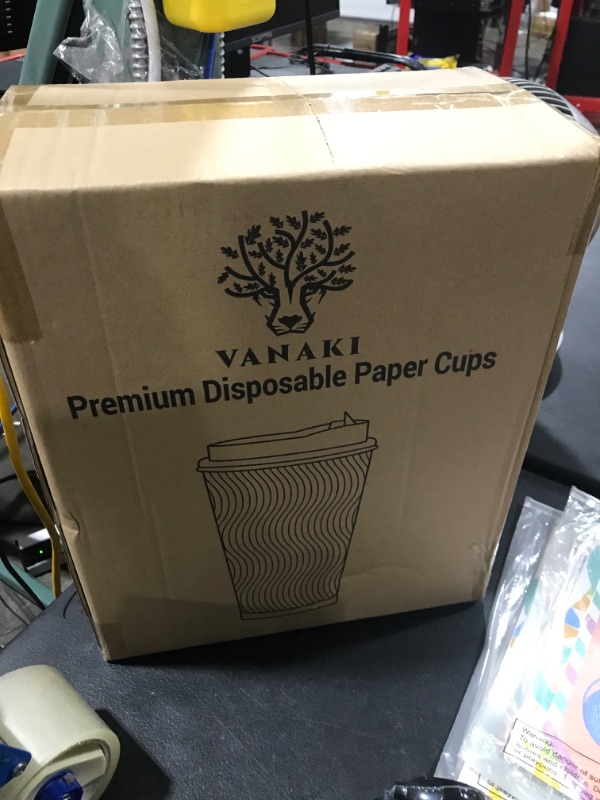 Photo 1 of 12 OZ Coffee Cups, 85 Count Insulated Ripple Wall Paper Hot Coffee Cups, Disposable Coffee Cups for Hot/Cold Drink
85 lids 85 wood stirrers and 5 cup carriers