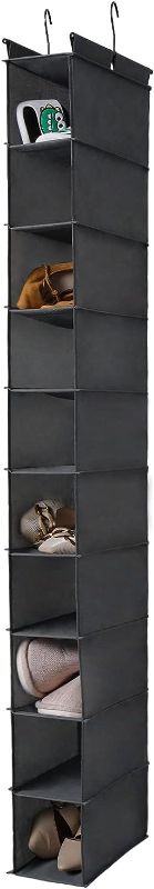 Photo 1 of 10-Shelf Hanging Shoe Shelf Organizer, Hanging Shoe Storage for Closet (Grey)
2 PACK