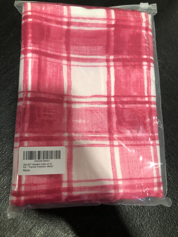 Photo 1 of 20x20 napkin set of 6 ( color pink red ) 