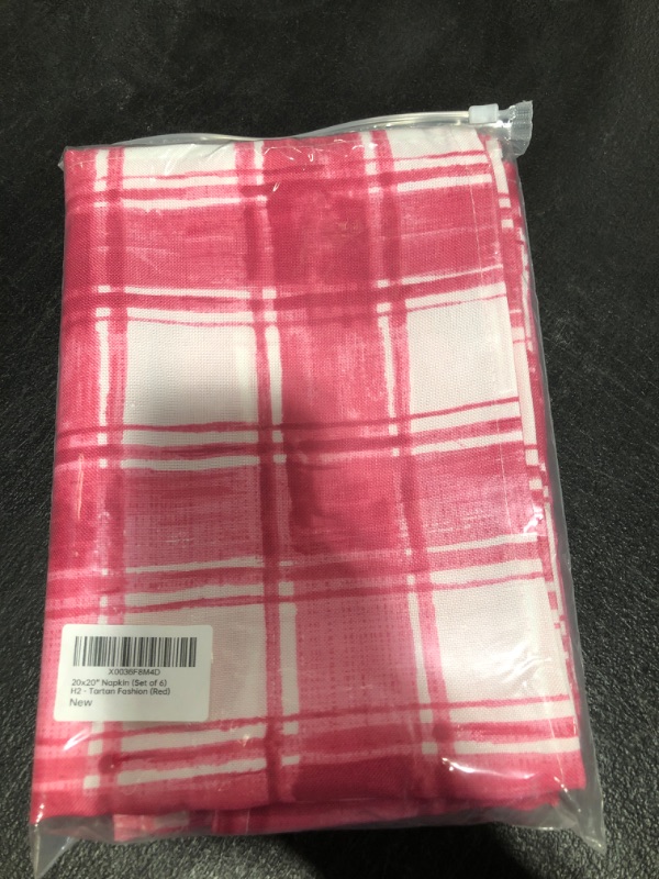 Photo 1 of 20x20 napkin set of 6 ( color pink red ) 