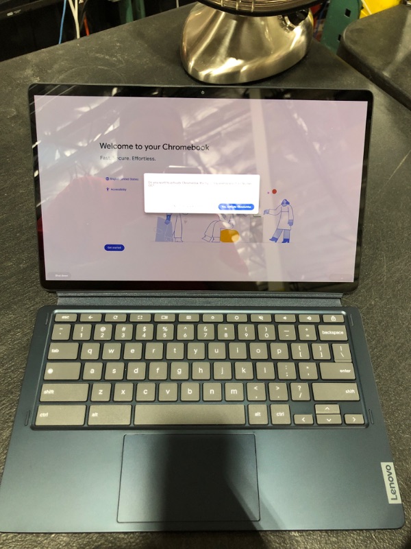 Photo 2 of Lenovo Ideapad Duet 5 Chromebook, 13.3" FHD OLED Touchscreen, Qualcomm Snapdragon SC7180, 4GB RAM, 128GB SSD, Abyss Blue, 82QS0001US
