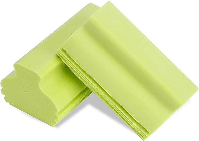 Photo 1 of 2-Pack Upgraded Handle Damp Clean Duster Sponge, Magical Sponge, Reusable Dusters, Household Cleaning Sponges, Cleaning Tools for Blinds, Ceiling Fans, Baseboards, Window Grooves, Car, Glass(Green) 