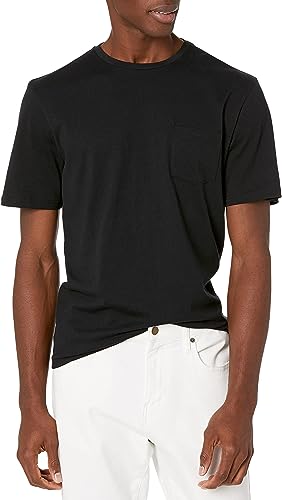 Photo 1 of Amazon Essentials Men's Regular-Fit Short-Sleeve Crewneck Pocket T-Shirt M