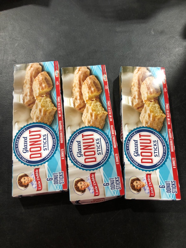 Photo 2 of Little Debbie Donut Sticks, 6 Individually Wrapped Snack Cakes, 10 oz, Pack of one (1) 10 Ounce (Pack of 3) EXP 09/22/2023