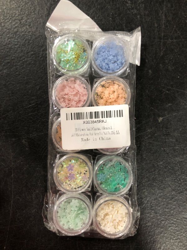 Photo 1 of 10 Boxes 3D Flowers Nail Charm, Nail Flowers for Acrylic Nails Light Change Nail Decals and Psychedelic Color for Mixed DIY Jewelry Nail Design Accessories Women's Nail Art Decorative Supplies
