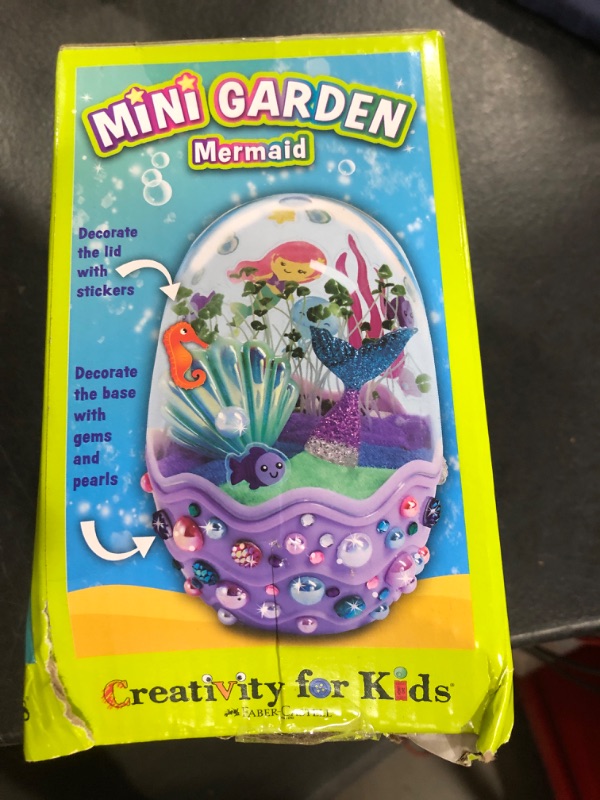 Photo 2 of Creativity for Kids Mini Garden: Mermaid Terrarium - Mermaid Gifts for Girls and Boys, Arts and Crafts for Kids 6+ Mermaid Garden Mermaid Terrarium