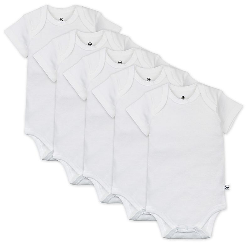 Photo 1 of Honest the Company Size 0-3M 5-Pack Ly Pure Organic Cotton Short Sleeve Bodysuits
