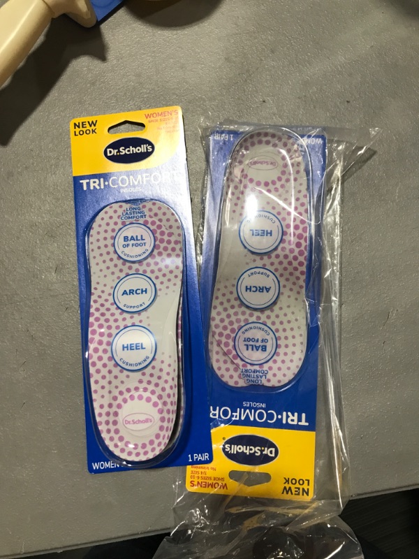 Photo 2 of 2pk Dr. Scholl's Tri-Comfort Insoles - for Heel, Arch Support and Ball of Foot with Targeted Cushioning (for Women's 6-10)