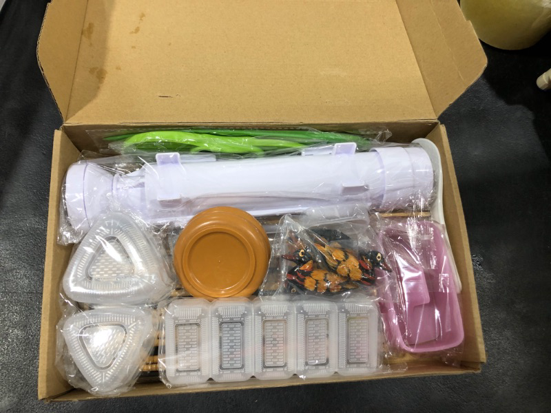 Photo 2 of Ajerg Sushi Making Kit - DIY Sushi Roller Mold Maker Kit, Sushi Kit with Bamboo Sushi Rolling Mat, Sushi Bazooka Kit, Rice Mold, Sushi Knife, Chopsticks Pack Reusable