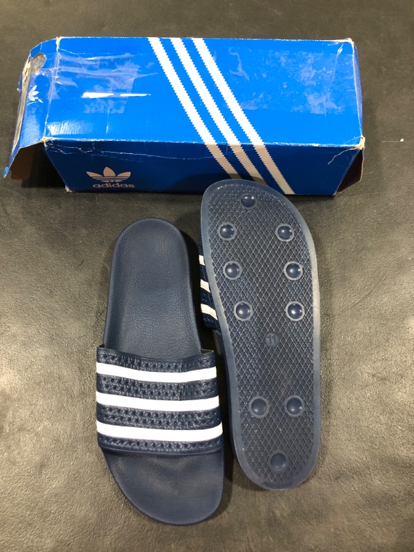 Photo 2 of adidas Originals Men's Adilette Slide Sandal 11 Blue/White/Blue